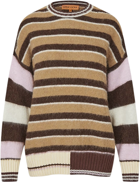 Long Sleeve Crew Neckline Jumper 2283 Alpaca Stripes